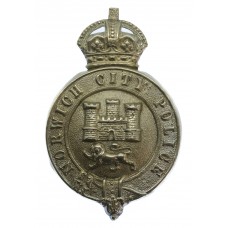 Norwich City Police Helmet Plate - King's Crown