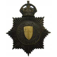 City of London Police Black Star Helmet Plate - King's Crown