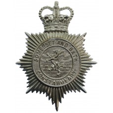Somerset and Bath Constabulary Helmet Plate - Queen's Crown