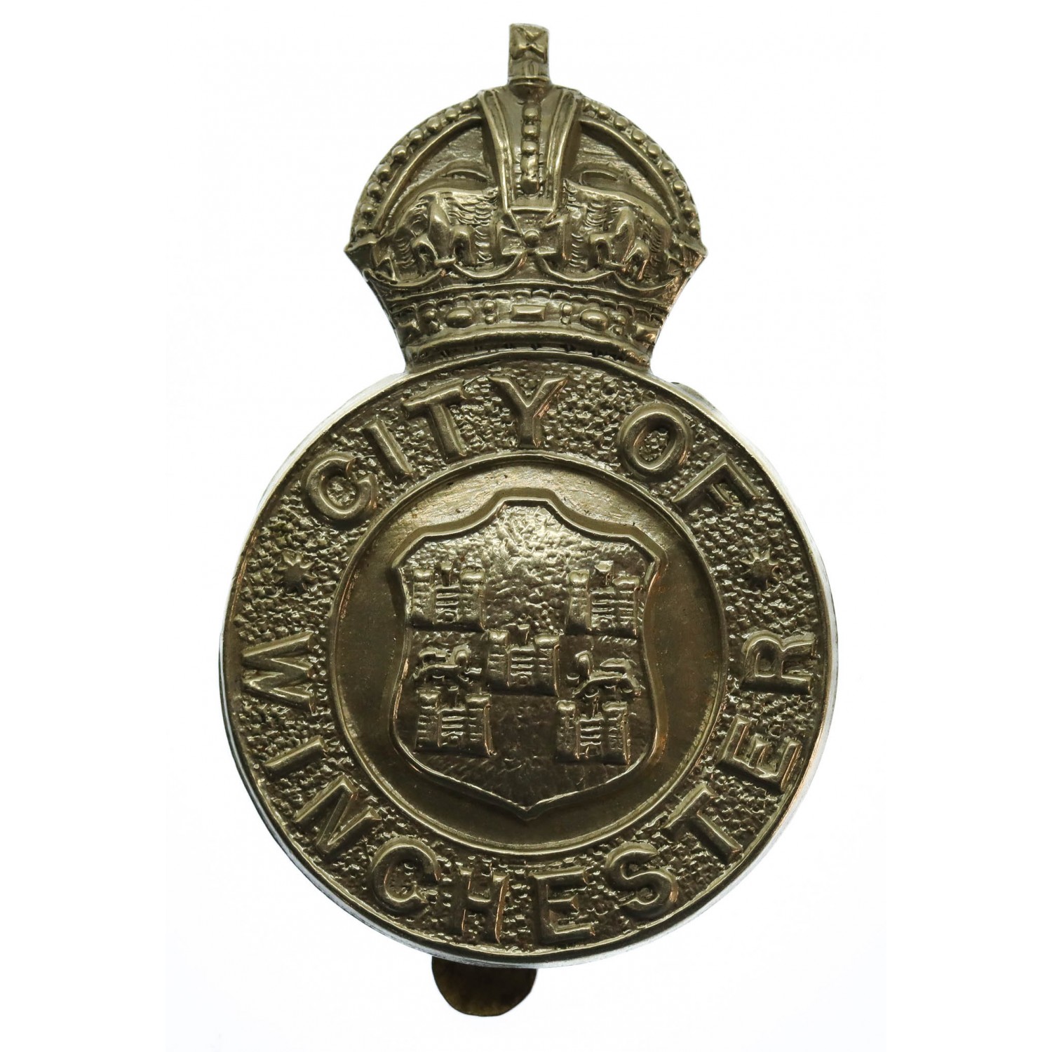 Winchester City Police Cap Badge - King's Crown