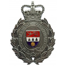 West Mercia Constabulary Enamelled Helmet Plate - Queen's Crown