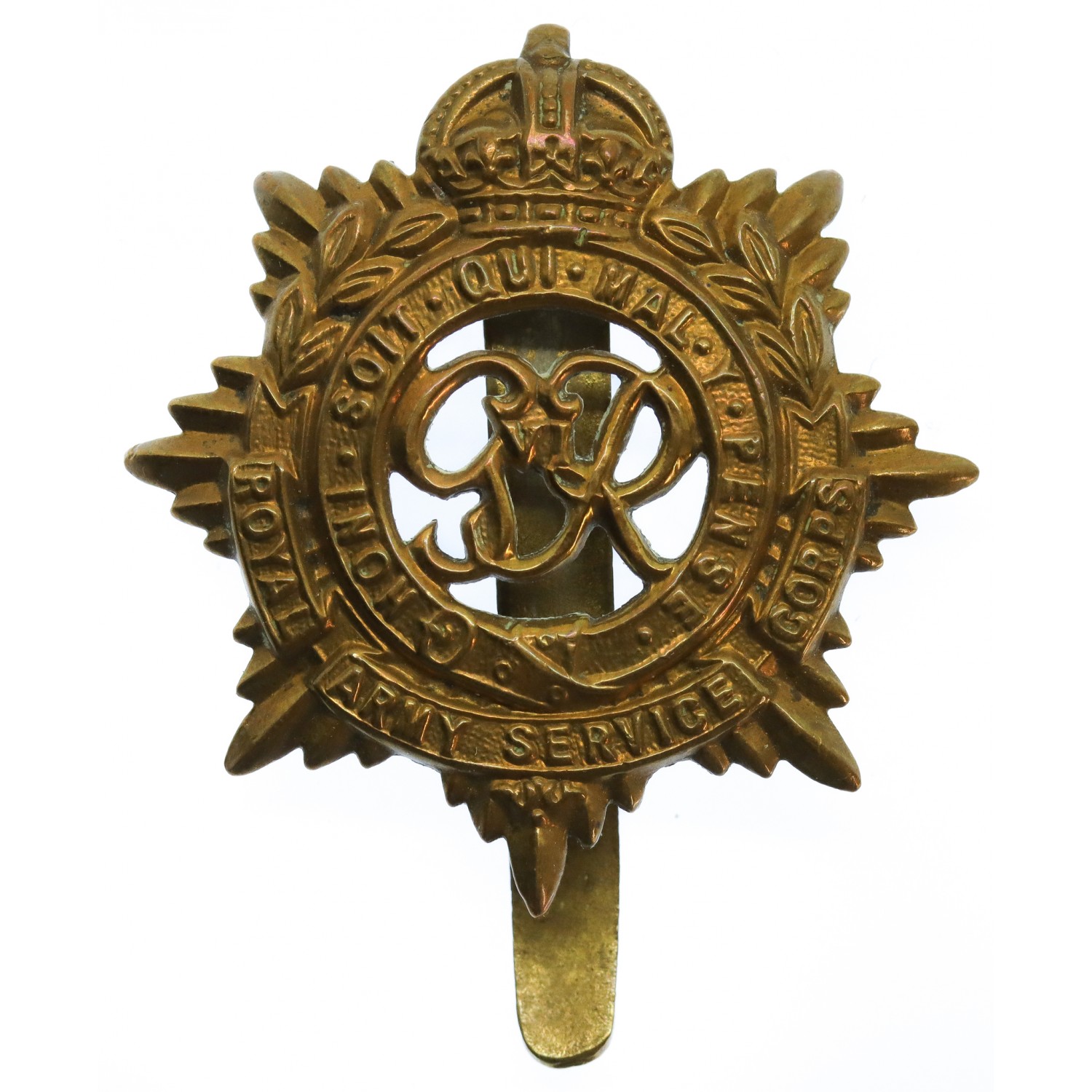 George VI Royal Army Service Corps R A S C Cap Badge