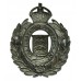 Lancashire Constabulary Chrome Wreath Helmet Plate - King's Crown