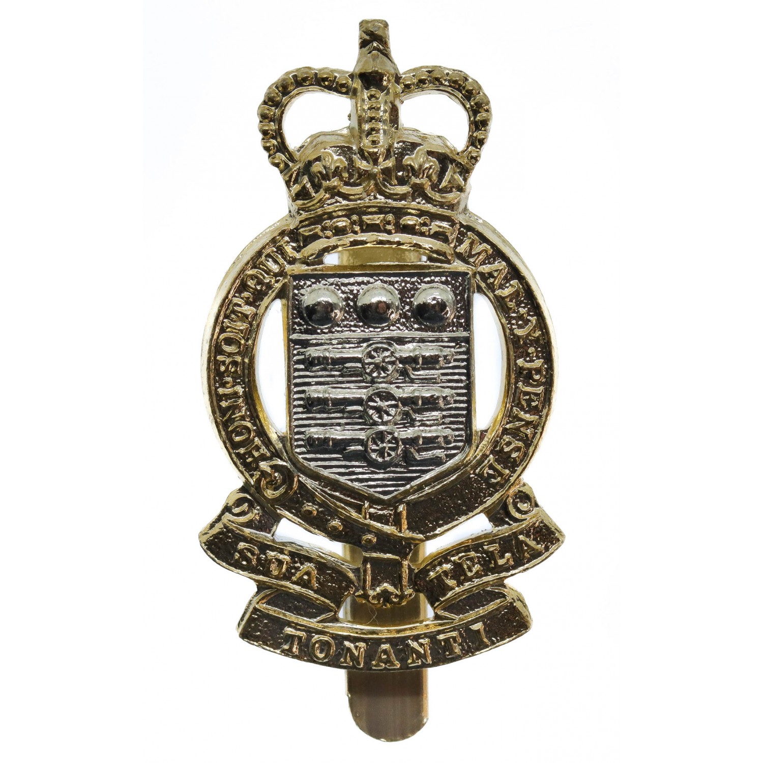 Royal Army Ordnance Corps (R.A.O.C.) Anodised (Staybrite) Cap Badge