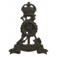 Pioneer Corps Officer's Service Dress Cap Badge - King's Crown