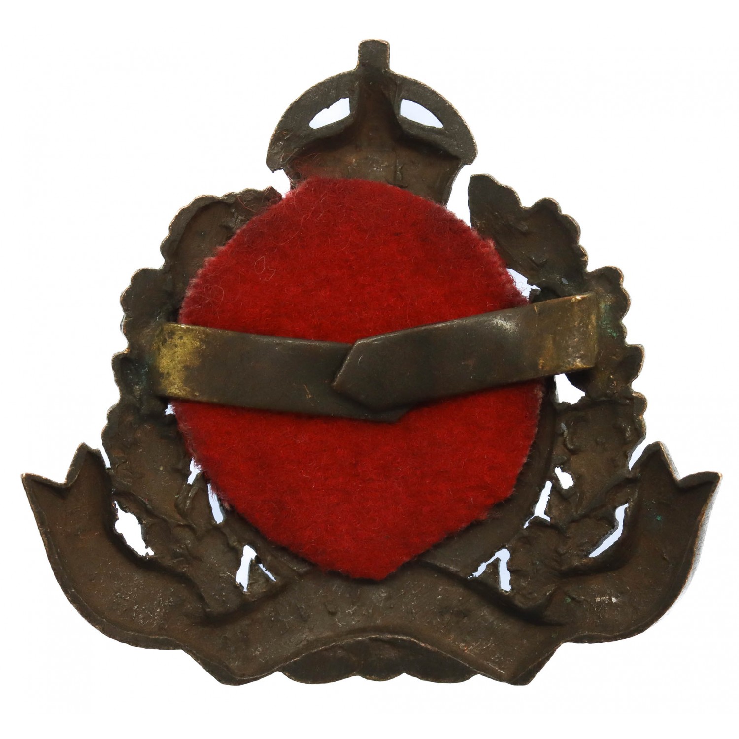 Suffolk Regiment Officer's Service Dress Cap Badge - King's Crown