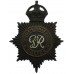 George VI South Shields Police Black Helmet Plate