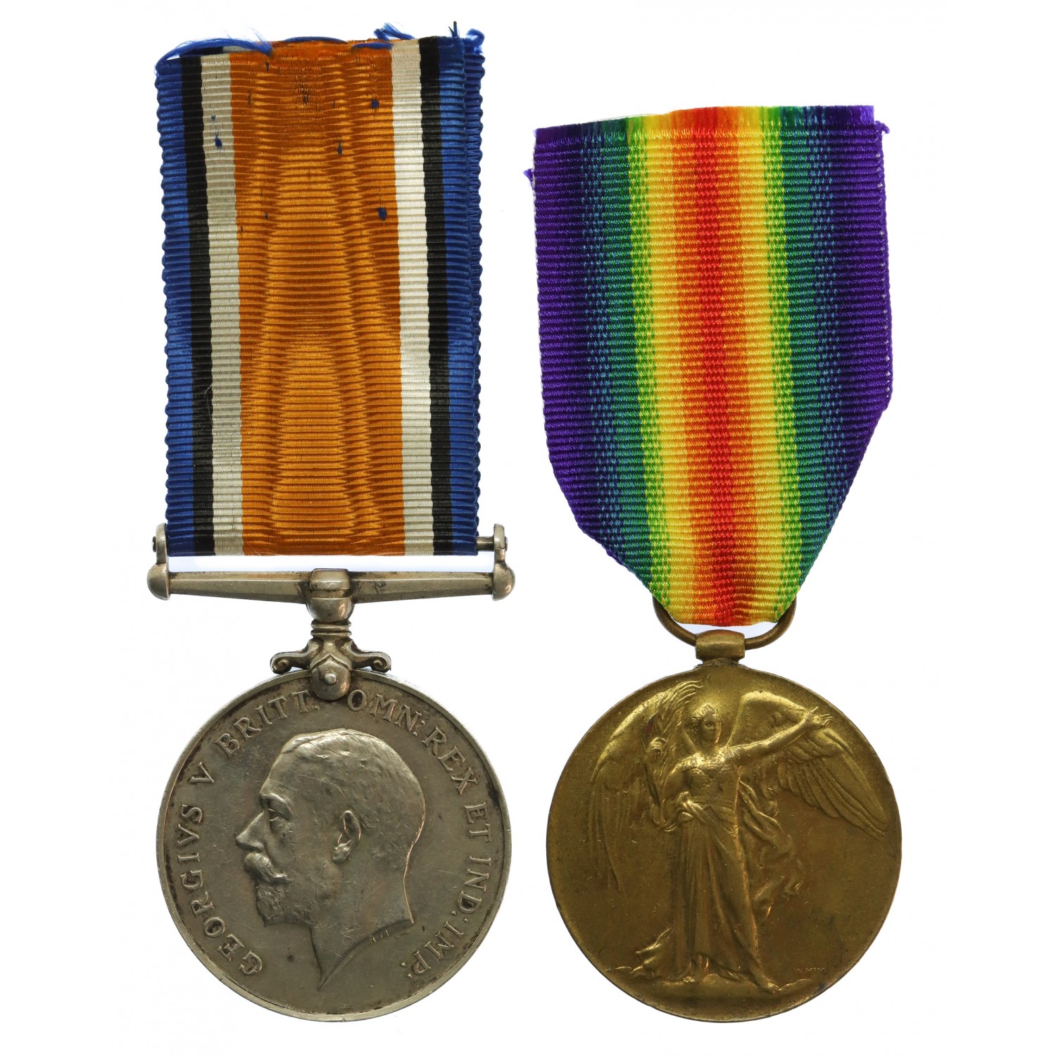 WW1 British War & Victory Medal Pair - Pte. J.S. Riddell, Royal Army ...