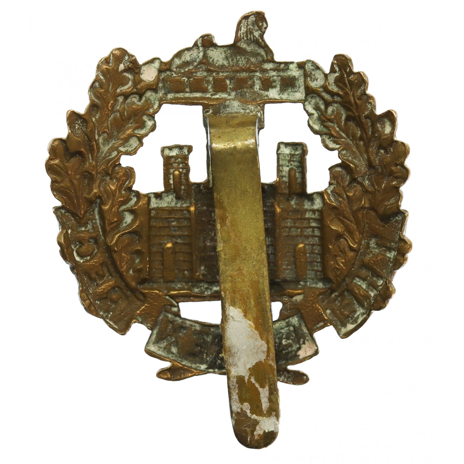 Essex Regiment WW1 All Brass Economy Cap Badge