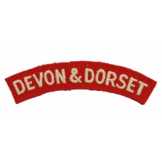 Devonshire and Dorset Regiment (DEVON & DORSET) Cloth Shoulder Title