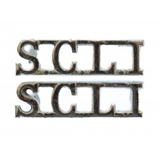 Pair of Somerset & Cornwall Light Infantry (SCLI) Anodised (Staybrite) Shoulder Titles