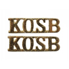Pair of King's Own Scottish Borderers (K.O.S.B.) Anodised (Staybrite) Shoulder Titles