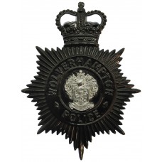 Wolverhampton Police Black Helmet Plate - Queen's Crown