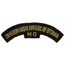 Canadian Cameron Highlanders of Ottawa (CAMERON HIGHLANDERS OF OTTAWA/MG) Cloth Shoulder Title