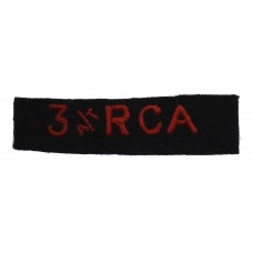 3rd Anti-Tank Regiment Royal Canadian Artillery (3 A/T RCA) Cloth Shoulder Title