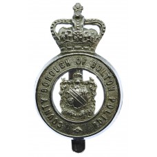 County Borough of Bolton Police Cap Badge - Queen's Crown