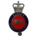 Surrey Constabulary Enamelled Cap Badge - Queen's Crown