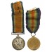 WW1 British War & Victory Medal Pair - Pte. F. Jury, 17th (Rosebury's Bantams) Bn. Royal Scots