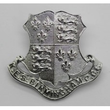 King Edward's School Birmingham C.C.F. Anodised (Staybrite) Cap Badge