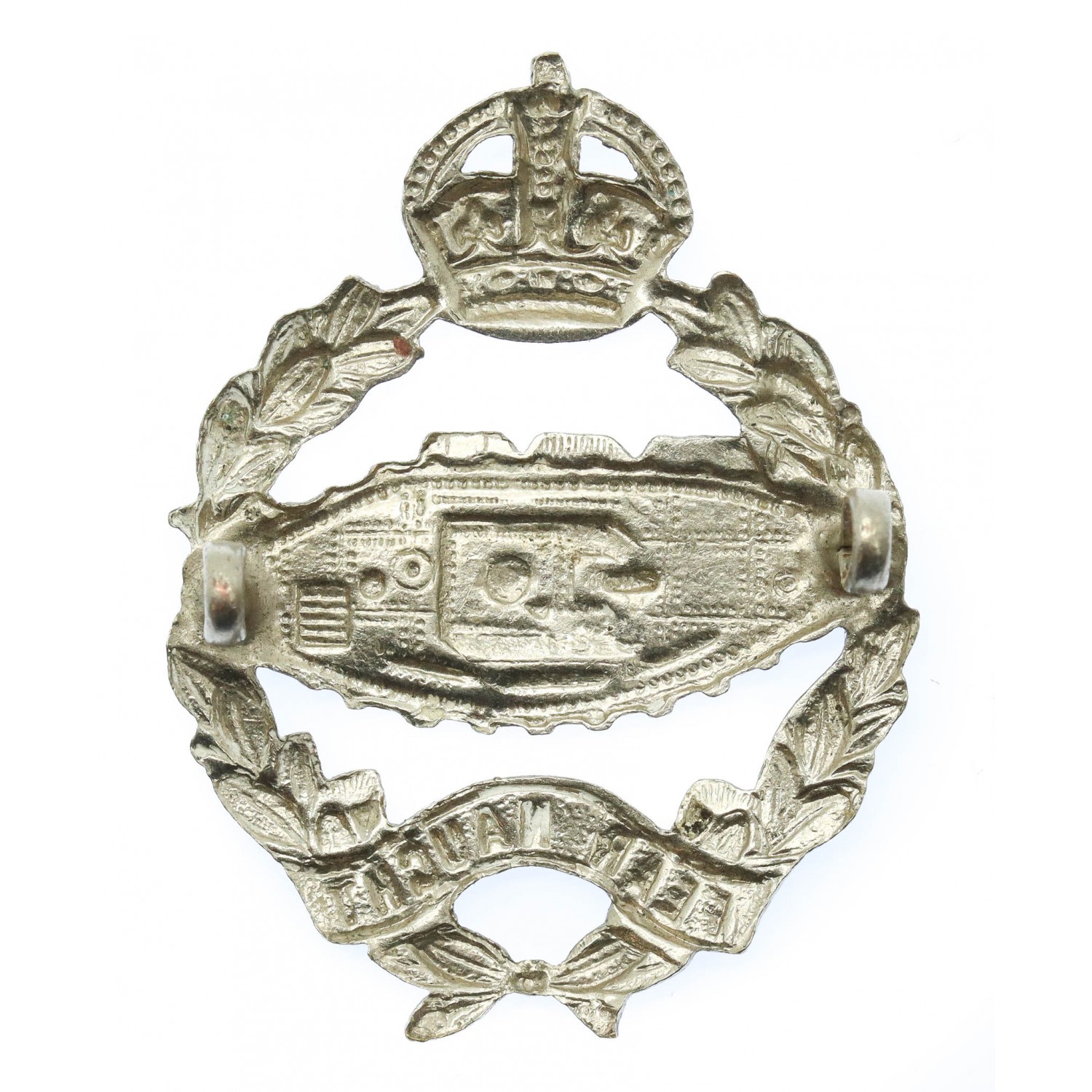 Royal Tank Regiment Chromed Cap Badge - King's Crown