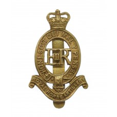 Royal Horse Artillery Brass Cap Badge - Queen's Crown
