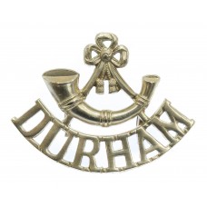 Durham Light Infantry White Metal Shoulder Title