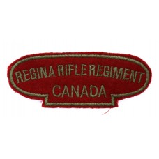 Canadian Regina Rifle Regiment (REGINA RIFLE REGIMENT/CANADA) Cloth Shoulder Title