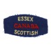 Canadian Essex Scottish (ESSEX/CANADA/SCOTTISH) Cloth Shoulder Title