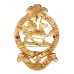 The Queen's Regiment Officer's Silvered & Gilt Cap Badge