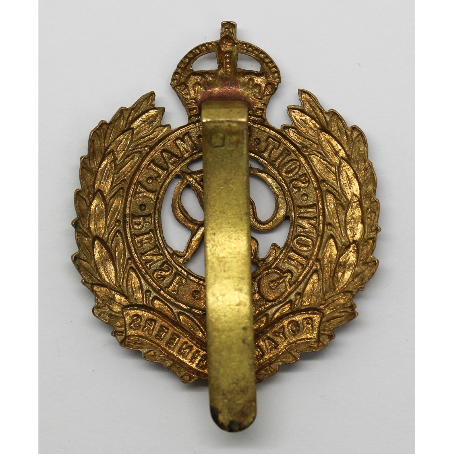 George VI Royal Engineers Militia Cap Badge