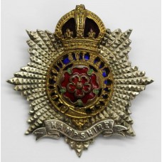 Hampshire Regiment Officer's Cap Badge - King's Crown