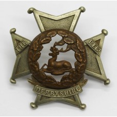 Victorian Derbyshire Regiment (Sherwood Foresters) Glengarry Cap Badge - c.1881-96