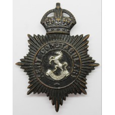 Kent Constabulary Night Helmet Plate - King's Crown