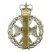 Royal Green Jackets White Metal Cap Badge - Queen's Crown