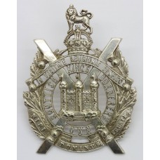 King's Own Scottish Borderers (K.O.S.B.) Officer's Silver Plated Glengarry Badge - King's Crown