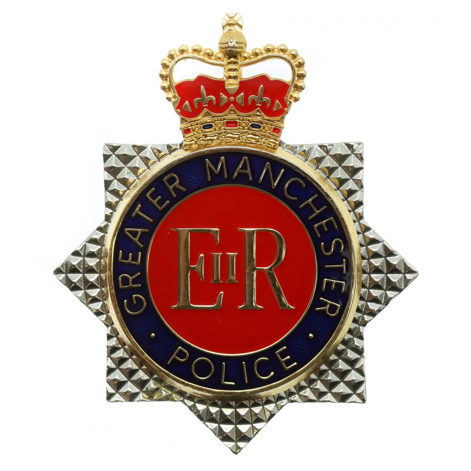 Greater Manchester Police Enamelled Cap Badge - Queen's Crown