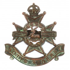 Notts & Derby Regiment (Sherwood Foresters) Officer's Service Dress Cap Badge - King's Crown