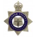 Durham County Constabulary Senior Officer's Silver & Enamel Cap Badge - King's Crown