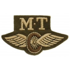 British Army Motor Transport (M.T.) Winged Wheel Cloth Proficiency Arm Badge