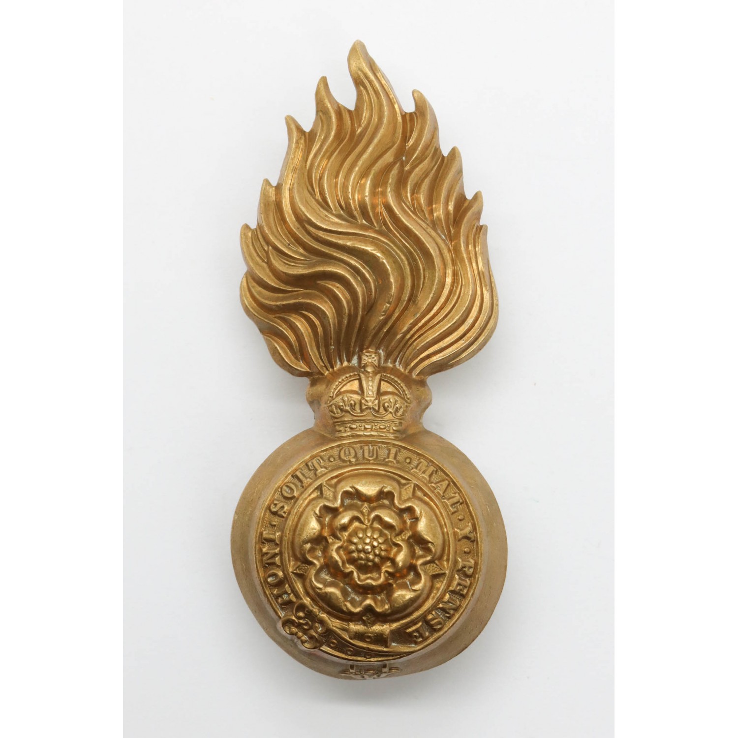 Royal Fusiliers Fur Cap Grenade Badge - King's Crown