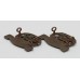 Pair of Leicestershire Regiment Officer's Service Dress Collar Badges