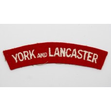 York And Lancaster Regiment (YORK AND LANCASTER) Cloth Shoulder Title