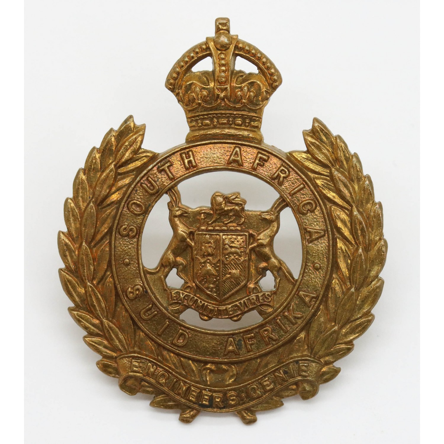 South African Engineers Cap Badge - King's Crown