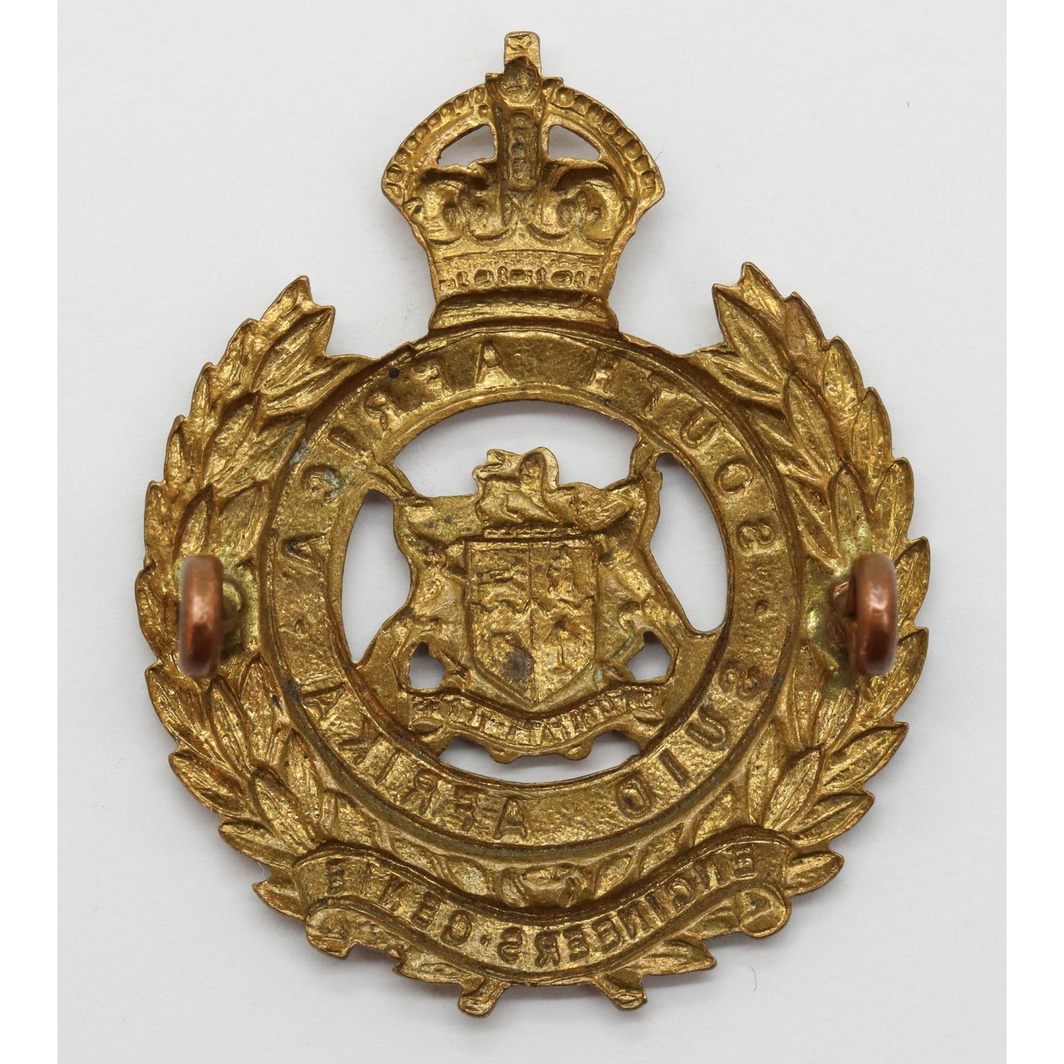 South African Engineers Cap Badge - King's Crown