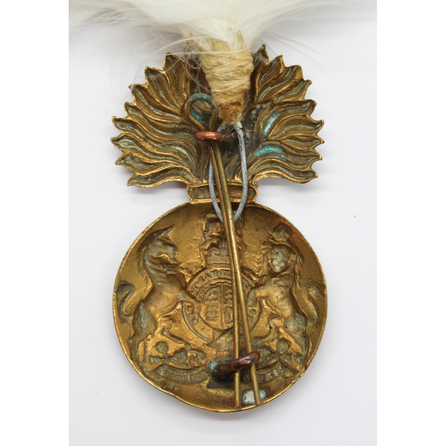 Royal Scots Fusiliers Cap Badge with Feather Hackle/Plume