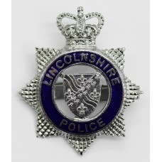 Lincolnshire Police Senior Officer's Enamelled Cap Badge - Queen's Crown