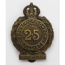 25th County of London (Cyclists) Battalion London Regiment Cap Badge