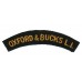 Oxfordshire & Buckinghamshire Light Infantry (OXFORD & BUCKS L.I.) Cloth Shoulder Title