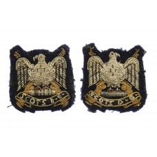 Pair of Royal Scots Dragoon Guards No.1 Dress Bullion Collar Badges