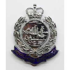 Royal Hong Kong Police Enamelled Cap Badge - Queen's Crown